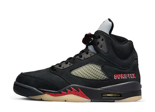 Nike Wmns Air Jordan 5 GORE-TEX "Off-Noir" Off Noir/Fire Red/Black 26cm