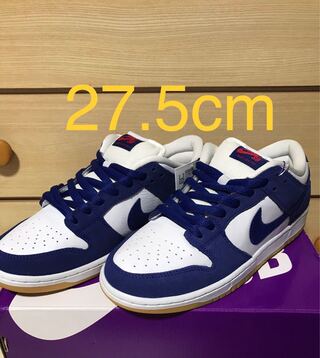 ナイキ SB ダンク ロー "ロサンゼルス ドジャース" ディープ ロイヤル ブルー/ホワイトスポーツ レッドガム ライト ブラウン 27.5cm