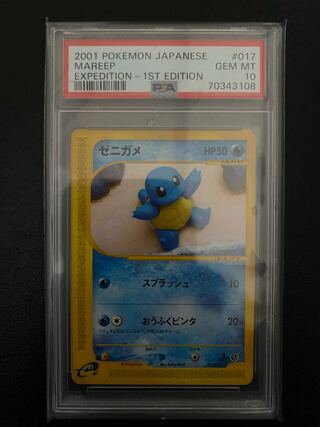 Card e Squirtle Wartortle PSA10 Set