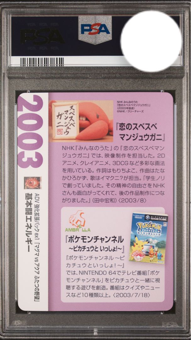 Pokémon Card Basic FightingEnergy PSA10 25th Creatures Deck