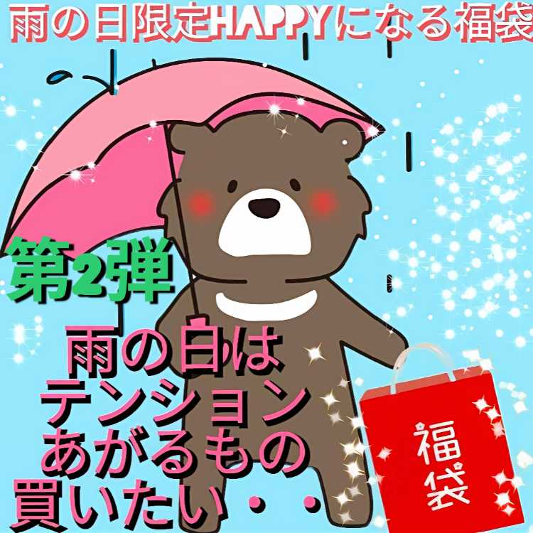 The 2nd Pokéka Fukubukuro, a special bag for rainy days, filled with special offers.