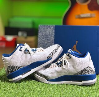 Nike Air Jordan 3 Retro "Wizards" White/True Blue 25cm