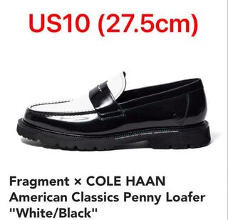 Fragment × COLE HAAN American Classics Penny Loafer "White/Black" 27.5cm