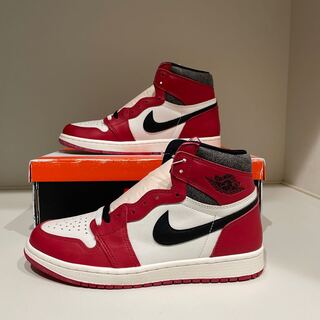 New with black tag Nike Air Jordan 1 High OG "Lost & Found/Chicago" Varsity Red/Black/Sail/Muslin 27.5cm