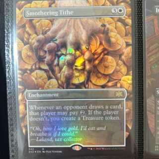 Mtg ボーダーレス息詰まる徴税/Smothering Tithe foil 英