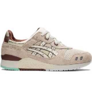 ナイス キックス × アシックス ゲルライト3 "ナイスクリーム" ベージュ/ブラウン/ミント 25.5cm
