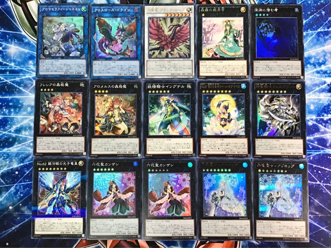 本格構築  【六花聖デッキ】メイン＆EX15枚＆スリーブ　おまけ