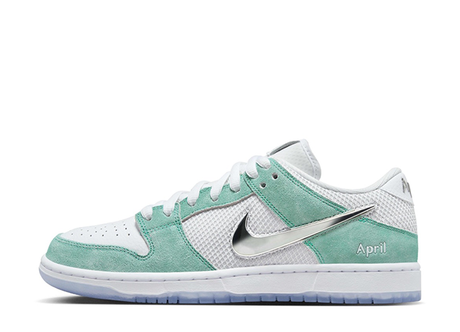APRIL SKATEBOARDS x Nike SB Dunk Low Pro QS "Turbo Green/Metallic Silver" 24.5cm