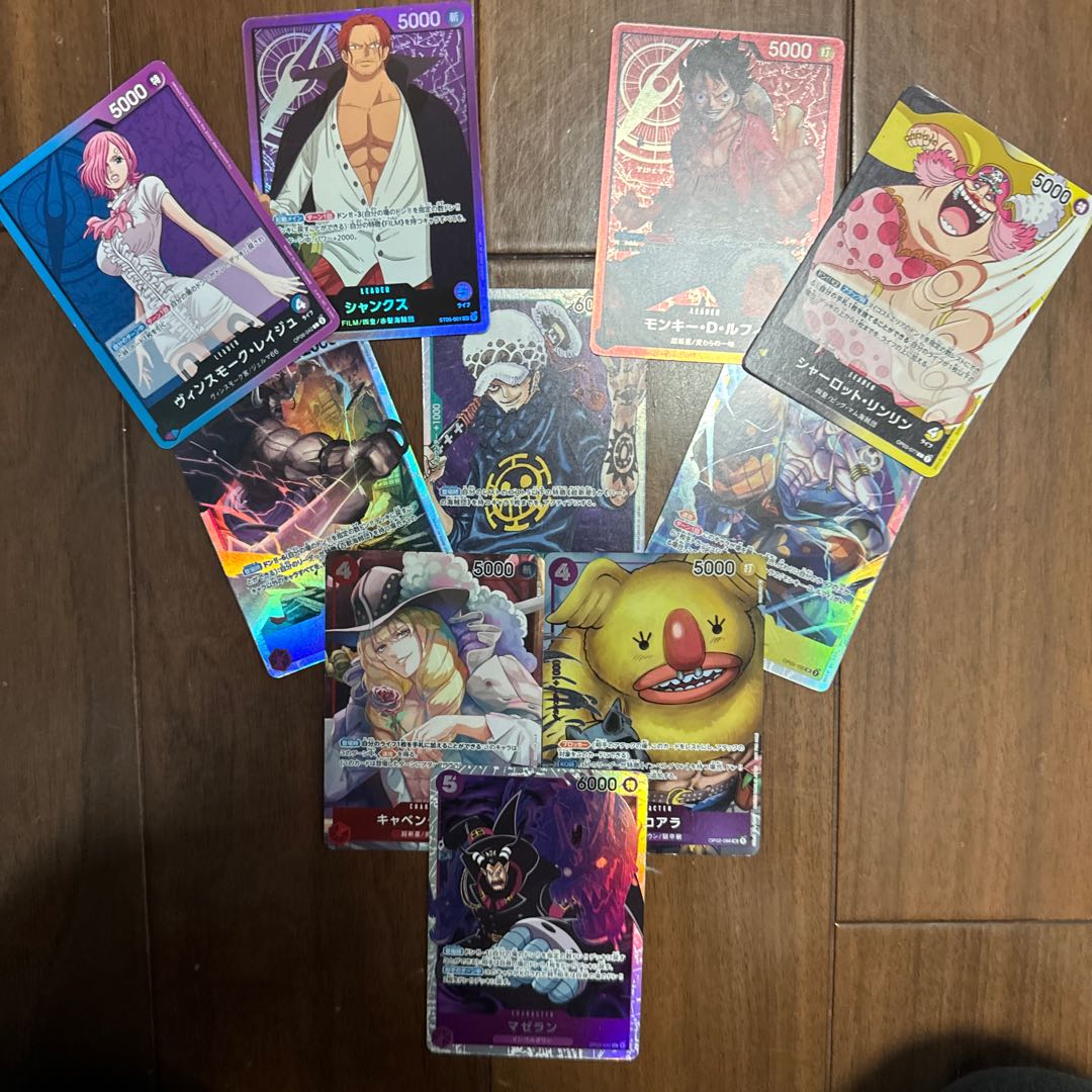 One Piece card set of 10 cards