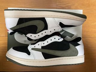 Travis Scott x Nike WMNS Air Jordan 1 Low OG "Medium Olive" 27.5cm