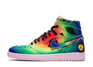 J Balvin x Nike Air Jordan 1 High OG "Rainbow" Multi Color/Pink 27cm