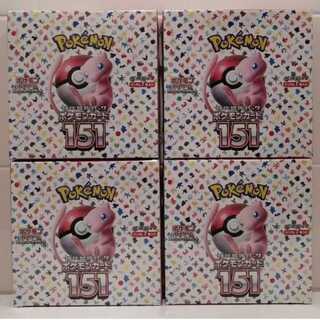 強化拡張パック「ポケモンカード151（イチゴーイチ）」 未開封BOX  4BOX　シュリンク付き 4BOX