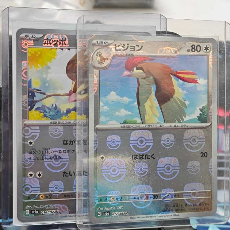 Pokemon card Pidgey + Pidgeotto 1 each Master Ball spec.