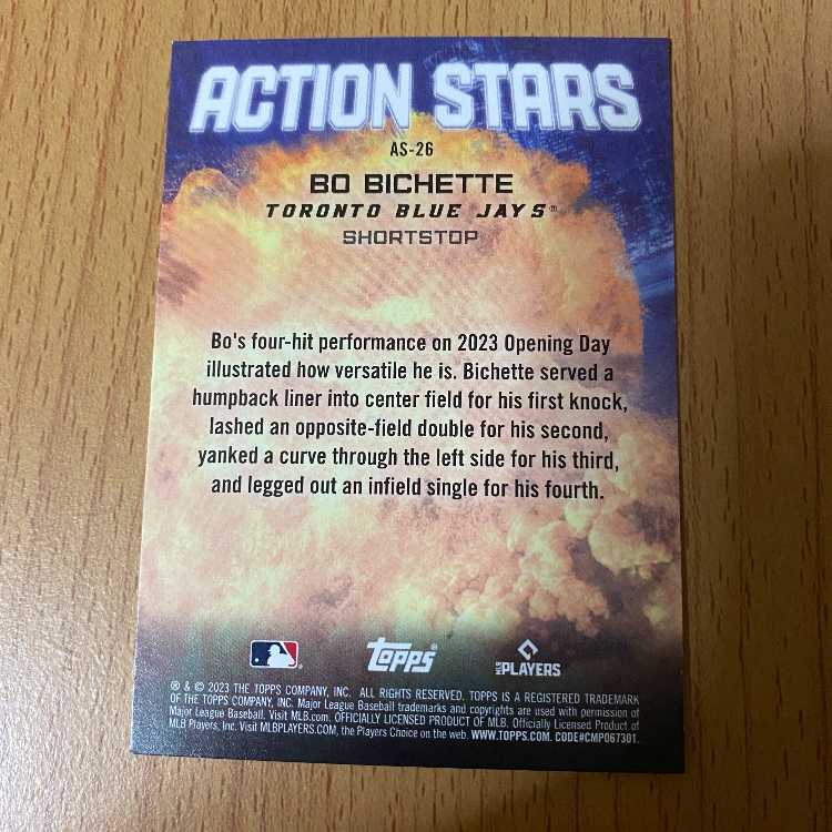 BO BICHETTE ACTION STARS トロント BLUE JAYS