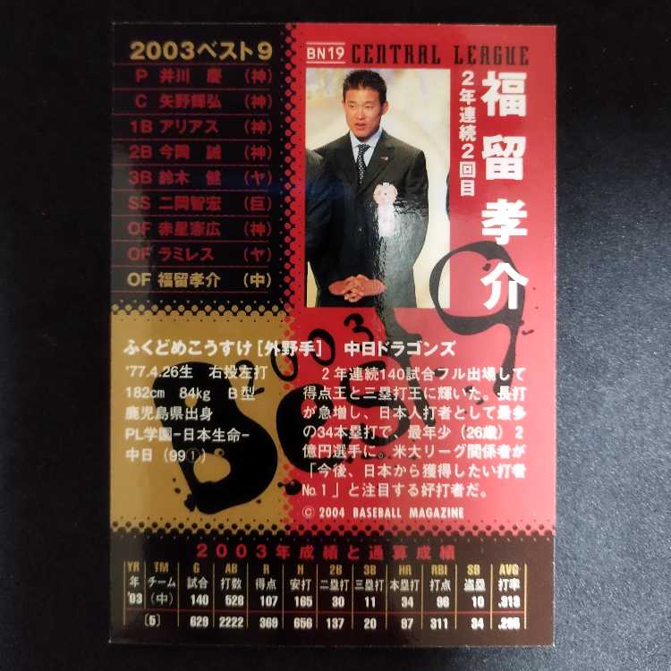 BBM2004 BEST9 Kosuke Fukudome