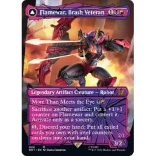 [EX](FOIL)(シャッタードグラス)無作法な古参兵、フレイムウォー/Flamewar, Brash Veteran《英語》【BOT】 1枚
