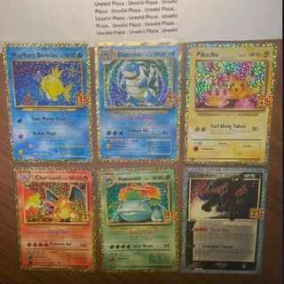Pokémon Cards 25th Anniversary Acerola Promo Cards, set of 6 eye-catching promo cards.
