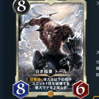 【最安値】白き稲妻 トール