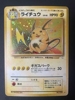 Raichu Old back Kira Pokeka