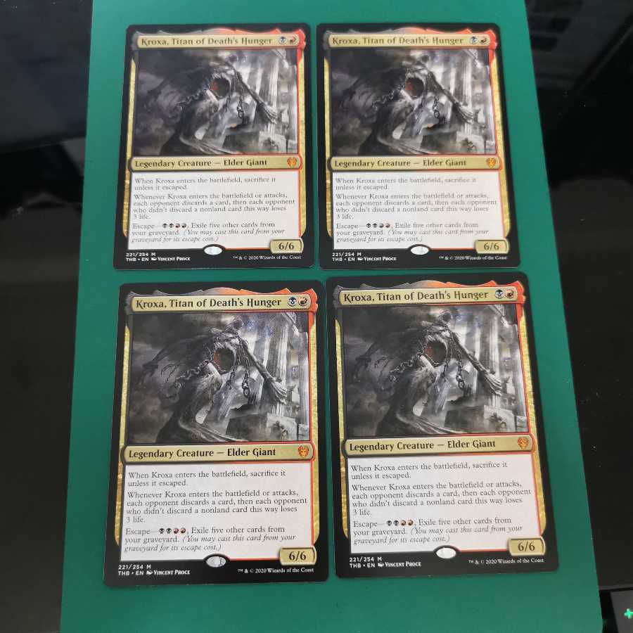 死の飢えのタイタン、クロクサ 4枚セット