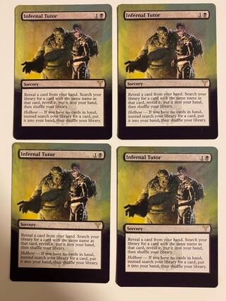 冥府の教示者/Infernal Tutor　拡張アート　4枚