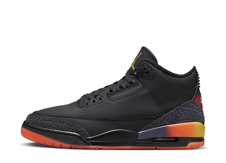 J Balvin x Nike Air Jordan 3 Retro SP "Rio" Black/Solar Flare/Total Crimson Abyss 24.5cm