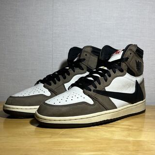 Travis Scott x Nike Air Jordan 1 High Og Ts Sp Sail/Dark Mocha University Red/Black 27cm