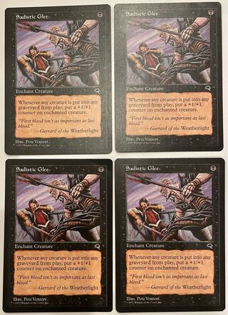 サディスト的喜び/Sadistic Glee 英語版4枚セット MTG