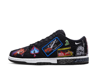 Neck face × Nike SB Dunk Low "Black" Black/White/Multi Color 28cm