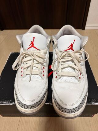 Nike Air Jordan 3 "Cement Reimagined" Summit HoWight/Fire Red/Black/Cement Grey 27.5cm