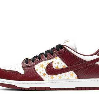 シュプリーム × ナイキ SB ダンク ロー OG QS ゴールドスターズ "ホワイト/バークルートブラウン" 27.5cm