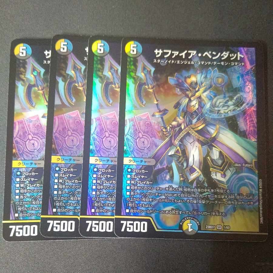 Sapphire Pendat, set of 4