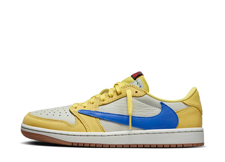 Travis Scott x Nike WMNS Air Jordan 1 Retro Low OG "Canary" Canary/Racer Blue/Light Silver/Gum Medium Brown 29cm