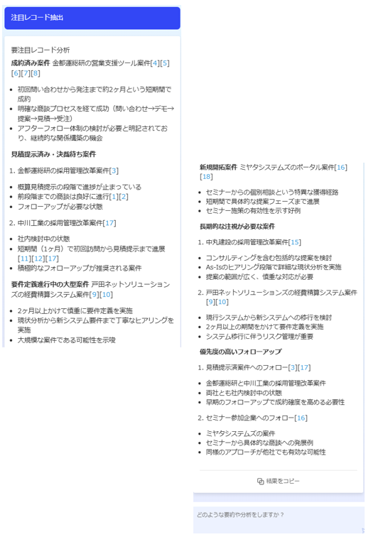 kintone レコード一覧分析AI