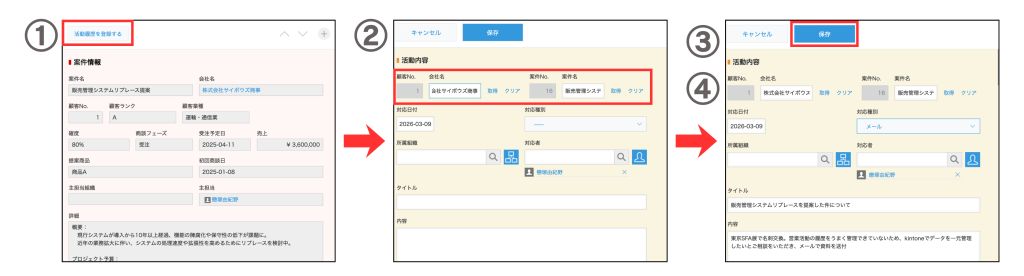 関連レコード一覧の使い方イメージ