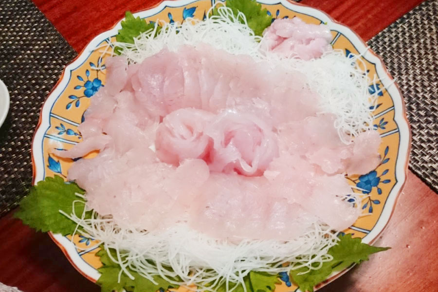 ヒラメのお造り