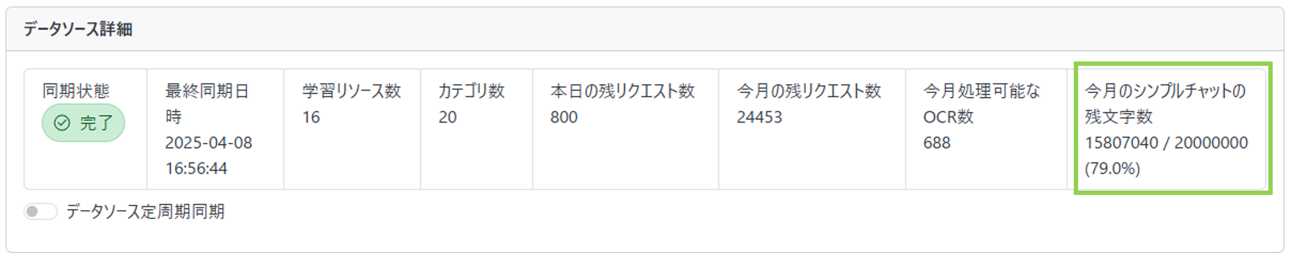 シンプルチャット使用率