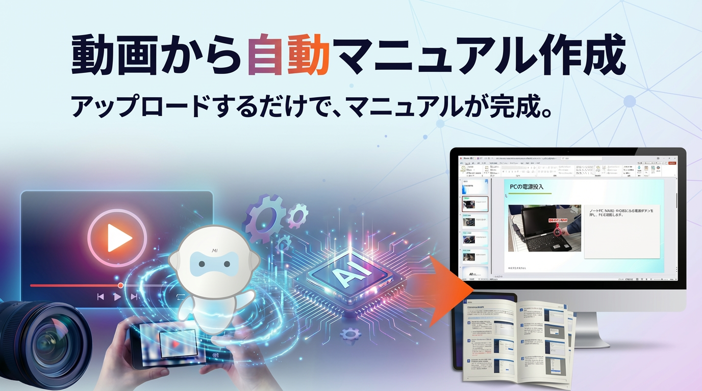 動画から自動マニュアル作成イメージ