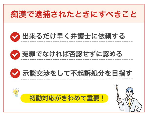 痴漢で逮捕されたときにすべき3つのこと