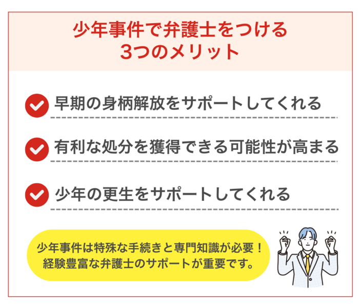 少年事件で弁護士（付添人）をつける3つのメリット