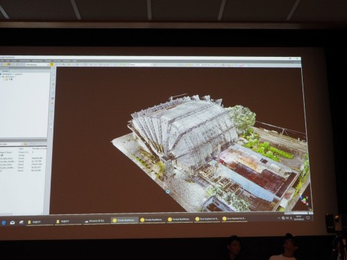旧都城市民会館の3D点群データ