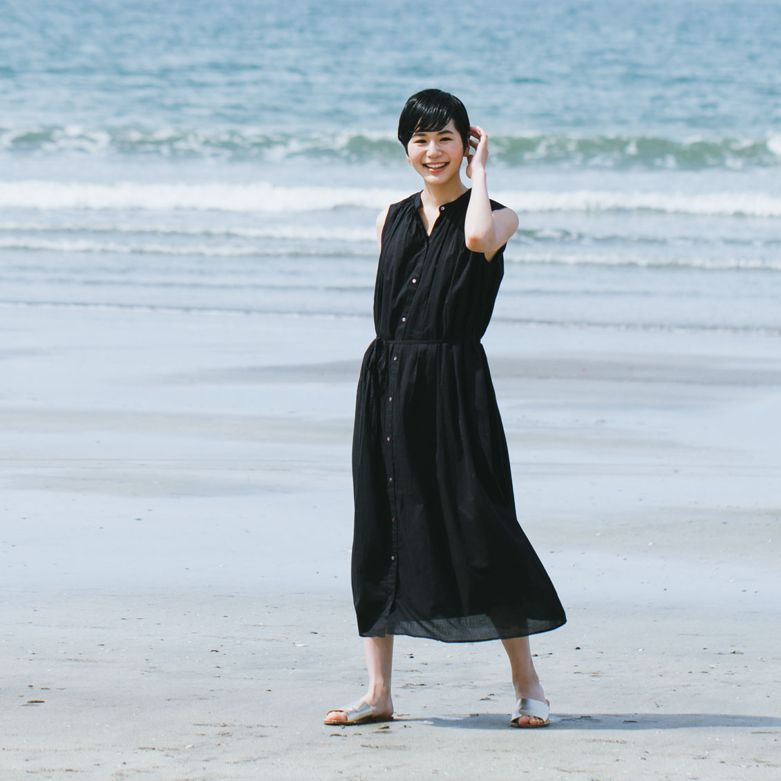 旅の気分に着がえよう くしゅっと丸めてok ロングワンピース 北欧 暮らしの道具店