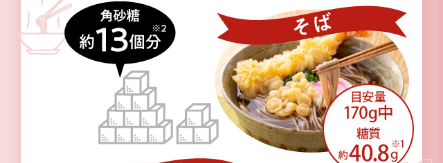 そば　角砂糖約13個分