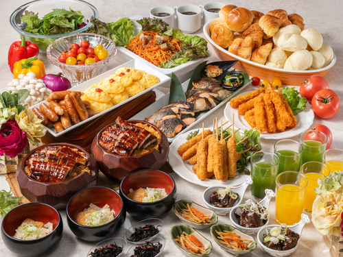 【朝食付き】地産地消食材を使った贅沢ビュッフェ