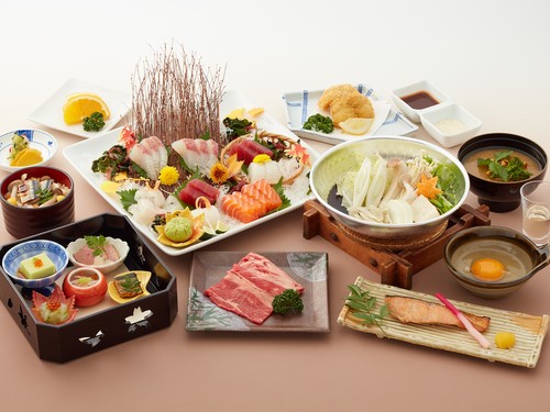 10月11月の秋会席（レギュラー会席）お造りは2名盛りイメージ