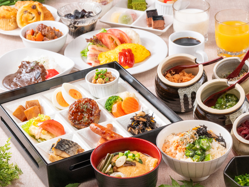 【朝食バイキング付】■約40種類の豊富なメニューバイキング ■一日の始まりは美味しい朝食から