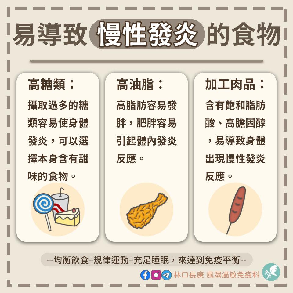 易導致慢性發炎的食物