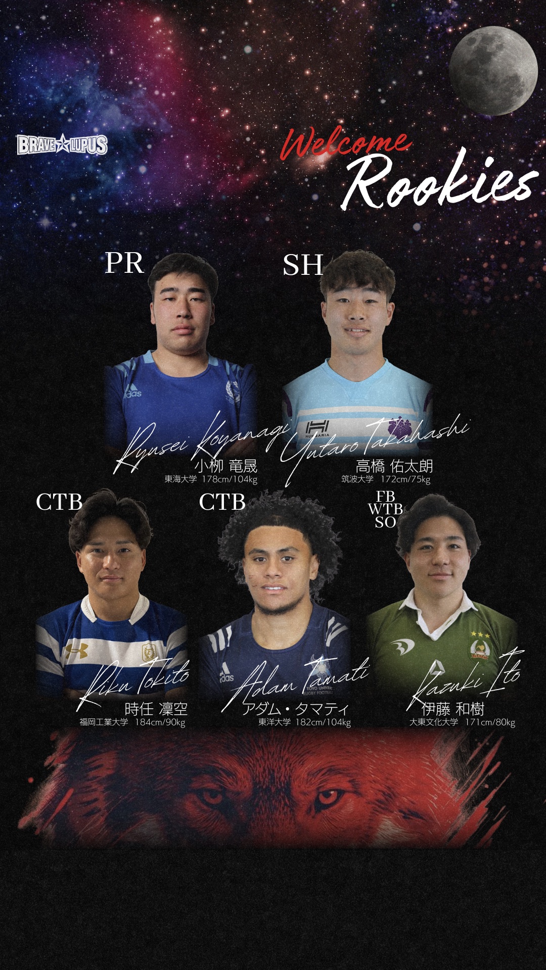 東芝ブレイブルーパス東京、新加入選手のお知らせ | 【公式】ジャパン