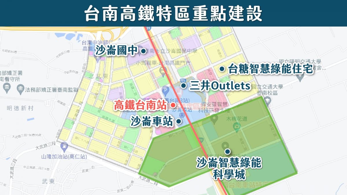 台南高鐵特區重點建設