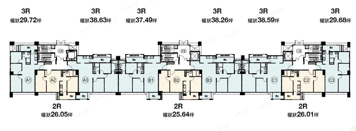 佳鋐華興悦 標準層平面圖